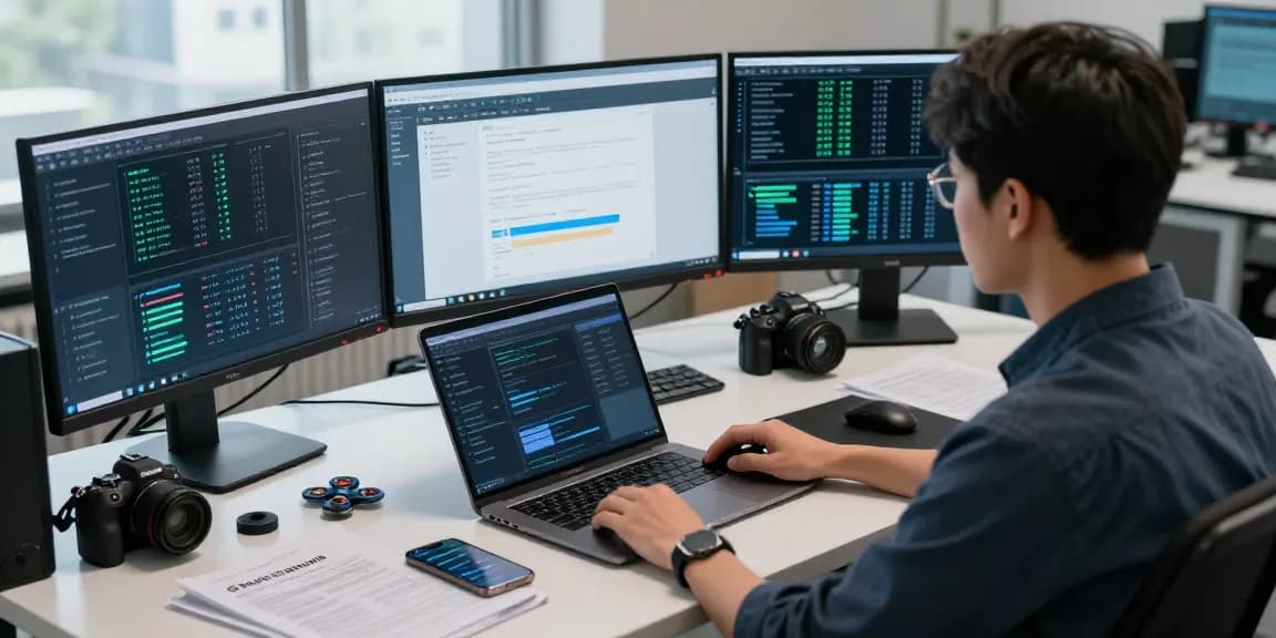 Cybersecurity inspection process at https://shs-dome5.com/, showcasing a focused analyst in a high-tech workspace analyzing security protocols.