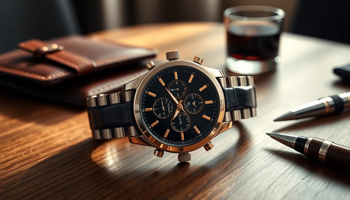 Admiring a luxurious replica watch highlighting its intricate design and craftsmanship.