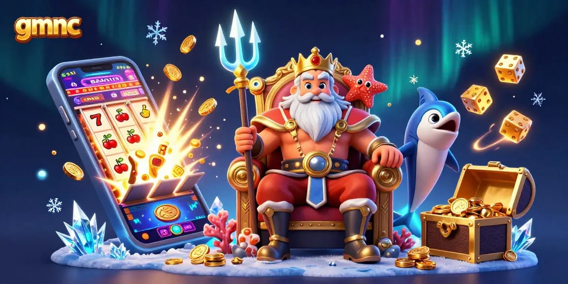 Play responsibly with gmnc as sea king Neptune oversees a vibrant casino scene full of excitement.