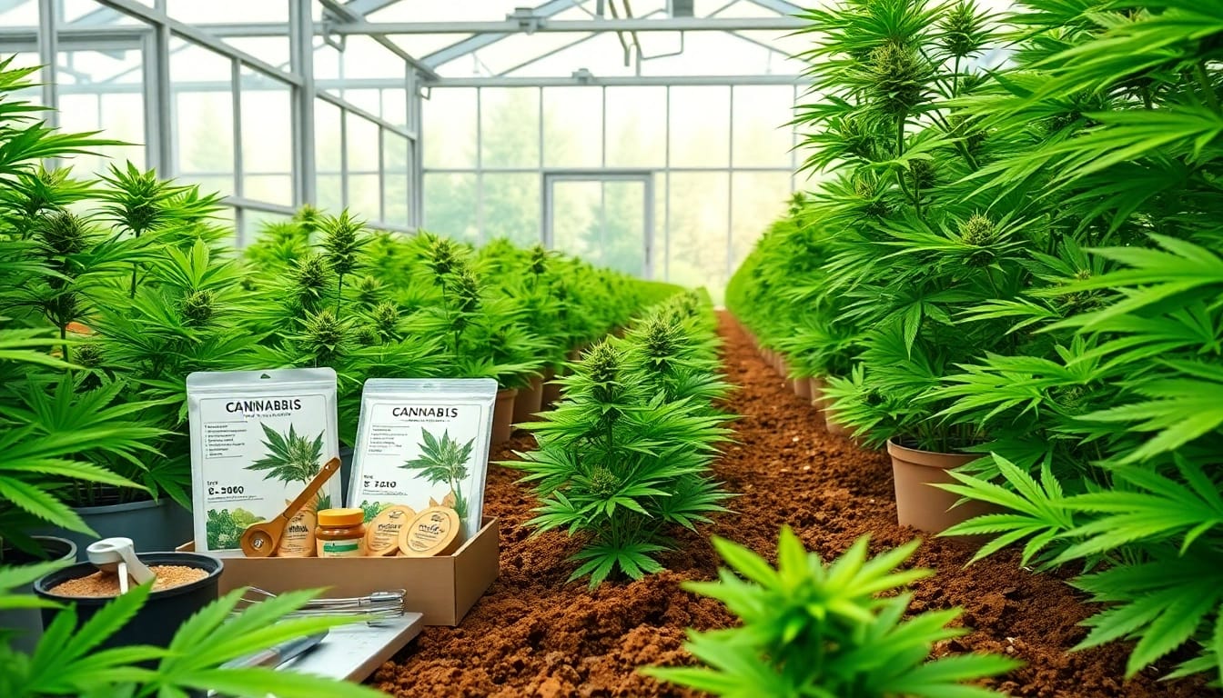 Showcasing a professional australian cannabis seedbank with vibrant plants and high-quality seeds.