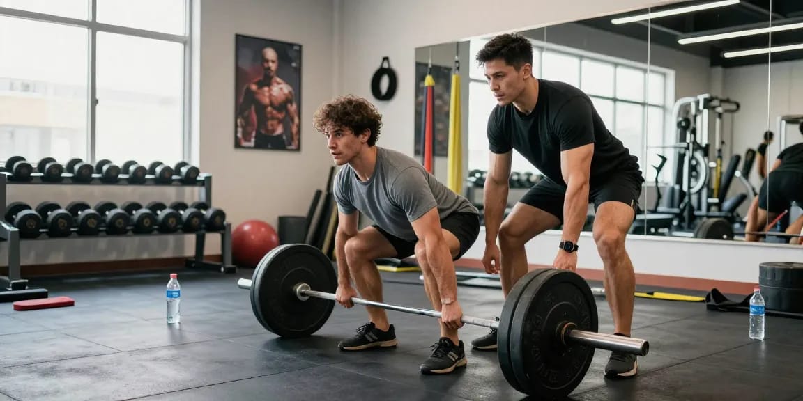 Dynamic moment at the Official Prime Pharma Steroid Shop gym, showcasing strength training and professional coaching.