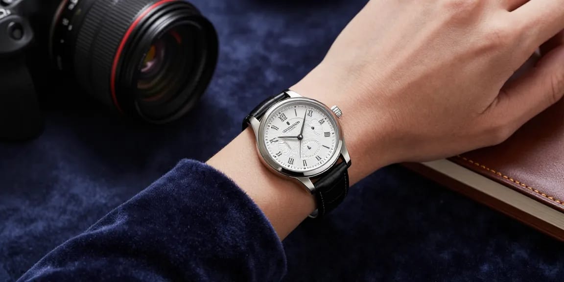 Close-up of a luxurious replica watch showcasing intricate details and craftsmanship.