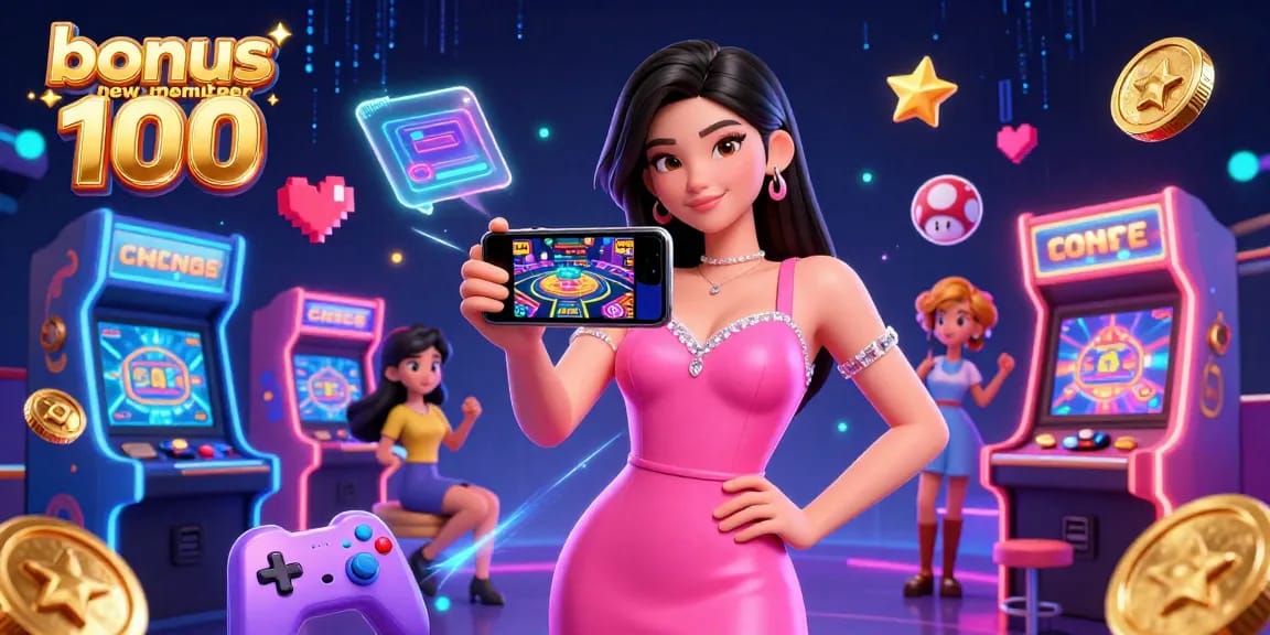 Experience excitement with the bonus new member 100 in this vibrant casino gaming scene.
