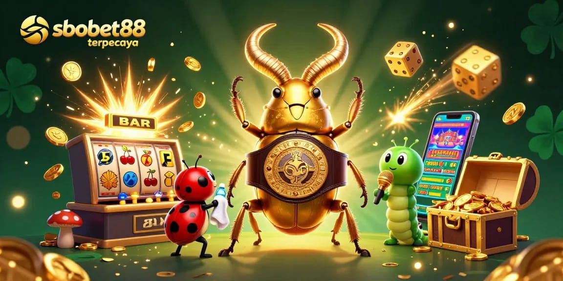 Experience thrilling adventures at sbobet88 terpercaya with a dynamic casino illustration featuring action-packed characters.