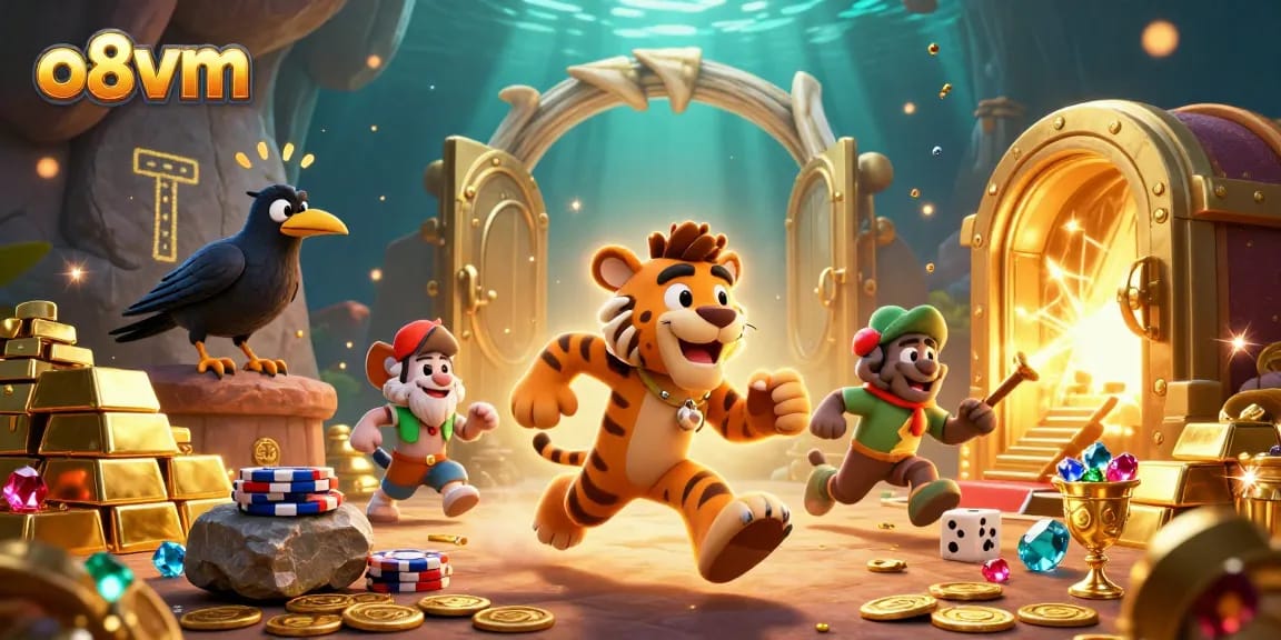 Experience thrilling gaming adventures at o8vm in a vibrant prehistoric casino setting.