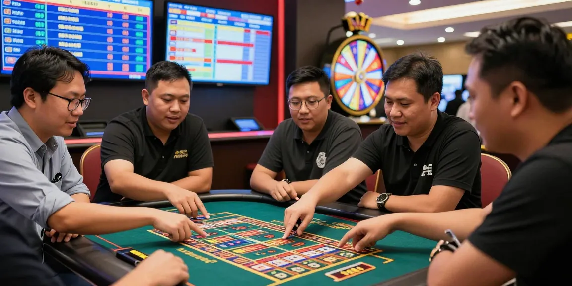 Suasana permainan angka untung di parlor, pemain aktif berdiskusi tentang strategi Togel.