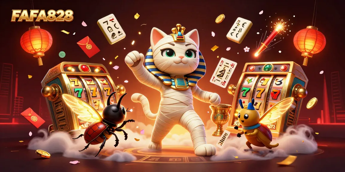 Play slots and win at FAFA828 with vibrant Egyptian-themed gaming visuals