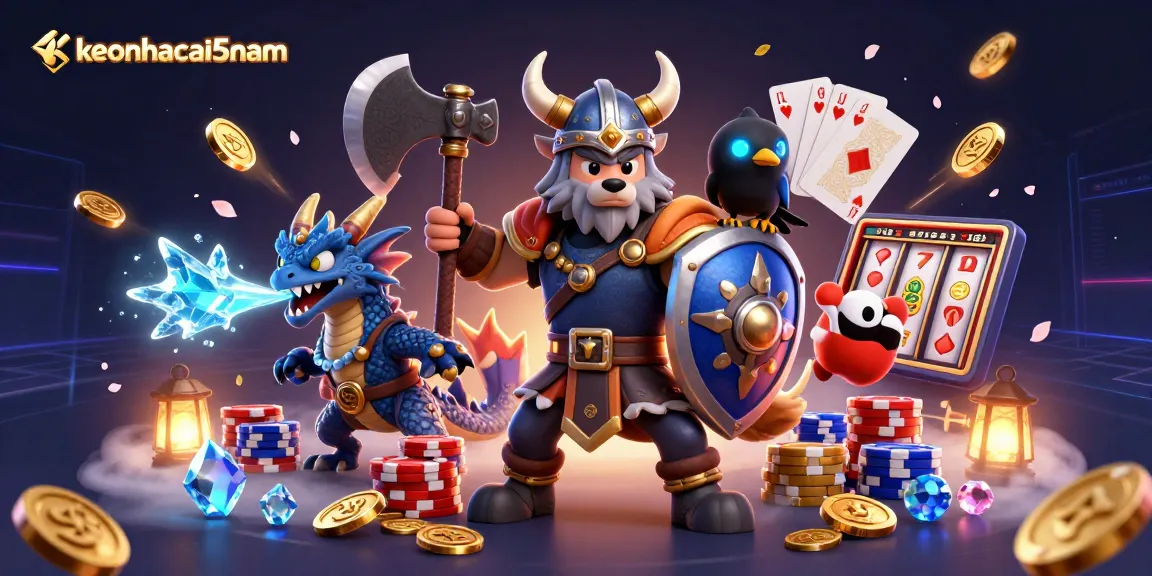 Experience thrilling gameplay with keonhacai5nam as Viking wolf and dragon inspire fortune and excitement.