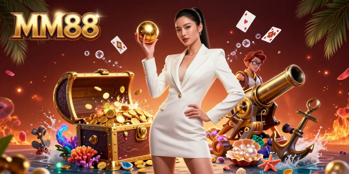 Win big at MM88 with a glamorous casino scene featuring stunning characters and luxurious elements.
