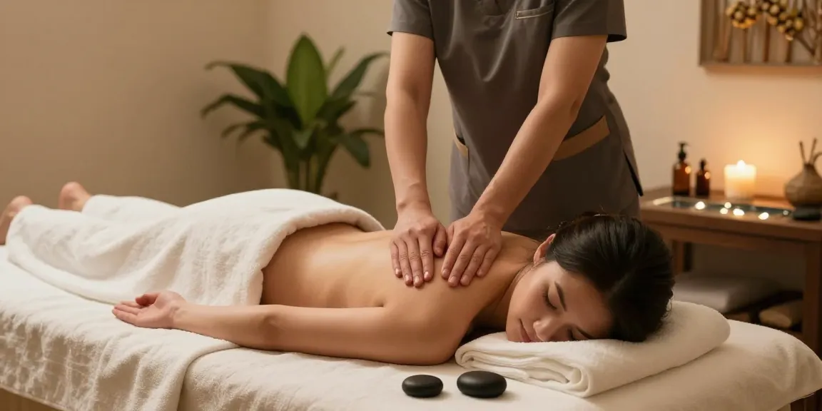 Swedish massage therapy session demonstrating relaxation techniques for 마사지 relief.