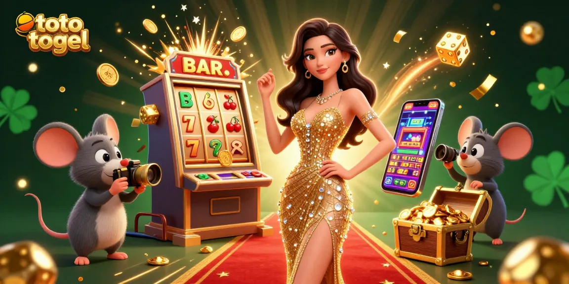 Mainkan toto togel yang menarik dengan hadiah cerah di tengah suasana kasino yang memukau dengan mesin slot dan simbol-simbol.