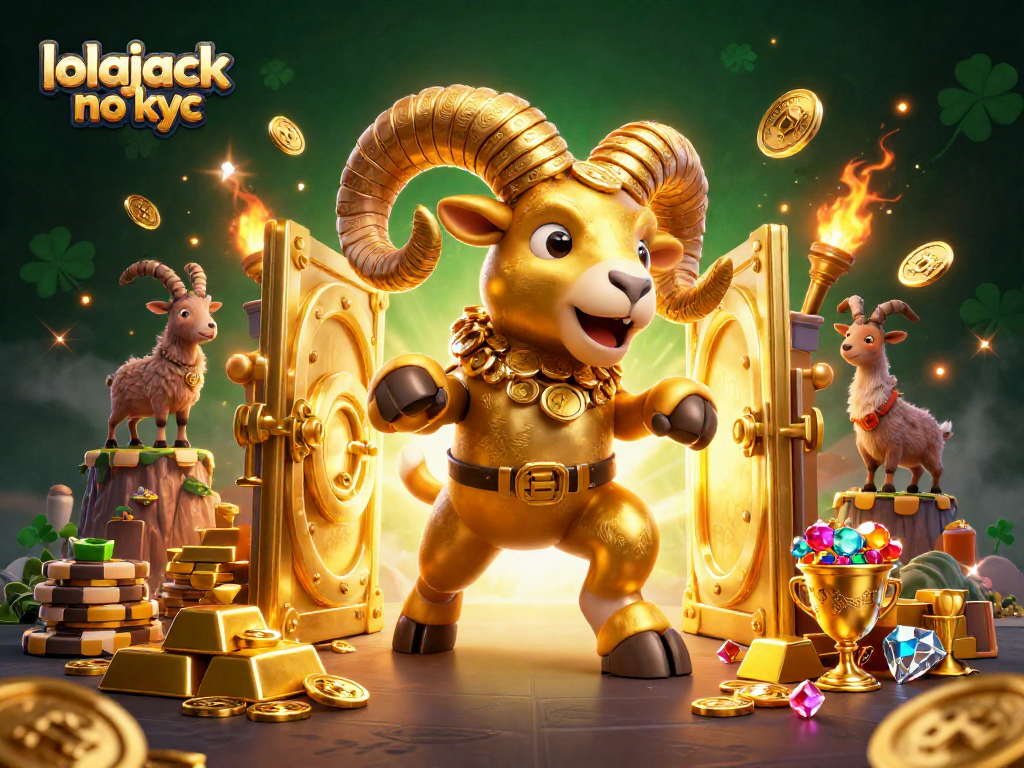 Experience thrilling gameplay at lolajack no kyc casino with vibrant golden treasures and engaging 3D characters.