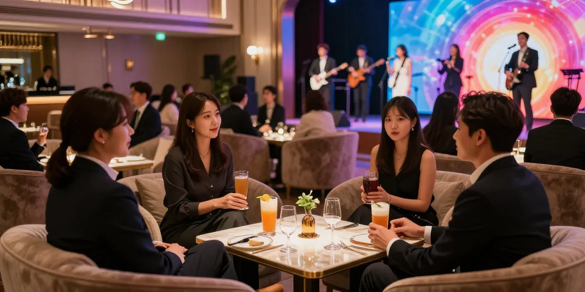 강남 구구단 쩜오의 고급스러운 룸살롱 분위기와 고객들의 즐거운 경험을 담은 이미지