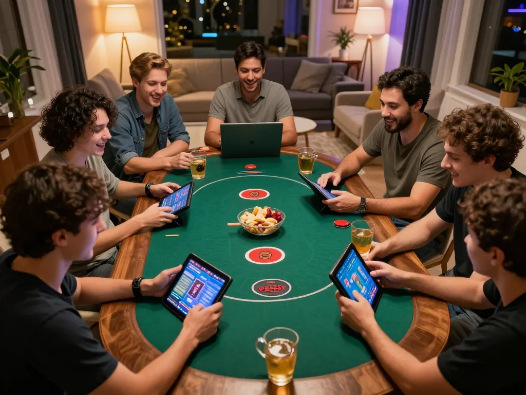 Engaged players strategizing in an online poker game at tr88.com, showcasing social interaction and responsible gaming.