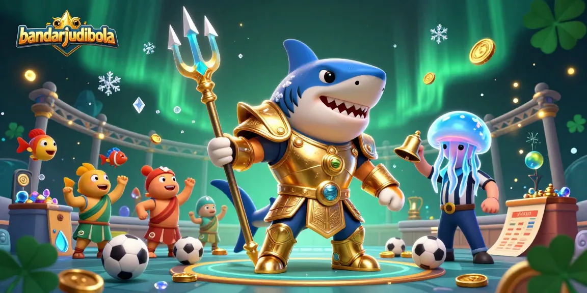 Engage in thrilling sports betting action with bandarjudibola's vibrant 3D underwater scene filled with energy.