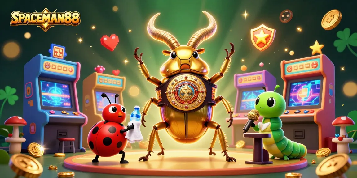 Experience thrilling gameplay action with SPACEMAN88's vibrant casino-themed 3D illustration featuring colorful game elements.