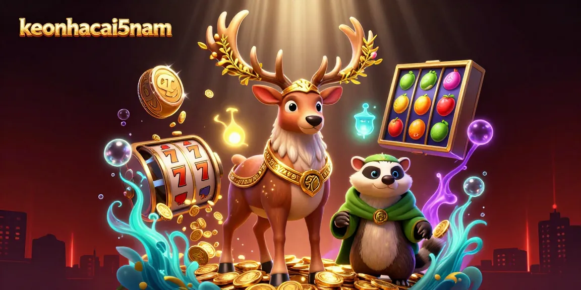 Spin the reels and win with keonhacai5nam’s stunning illustration of vibrant slot action.
