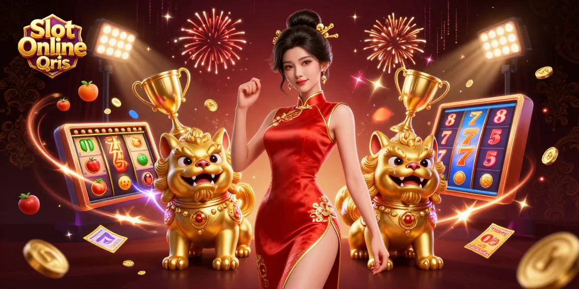 Engage in thrilling Slot Online Qris gameplay with vibrant characters and dynamic casino elements.