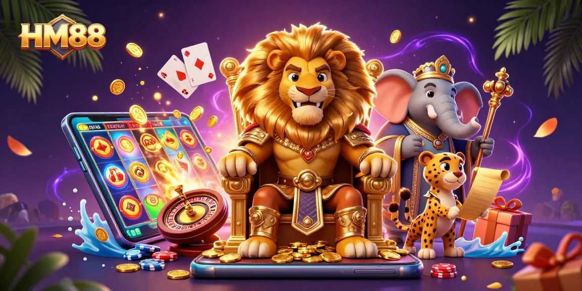 Join HM88 for a thrilling online gaming adventure featuring vibrant casino elements