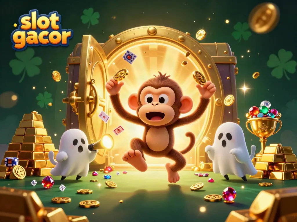 Slot gacor di kasino hantu, monyet poltergeist menjatuhkan koin emas dan anjing pemburu hantu menjelajahi.