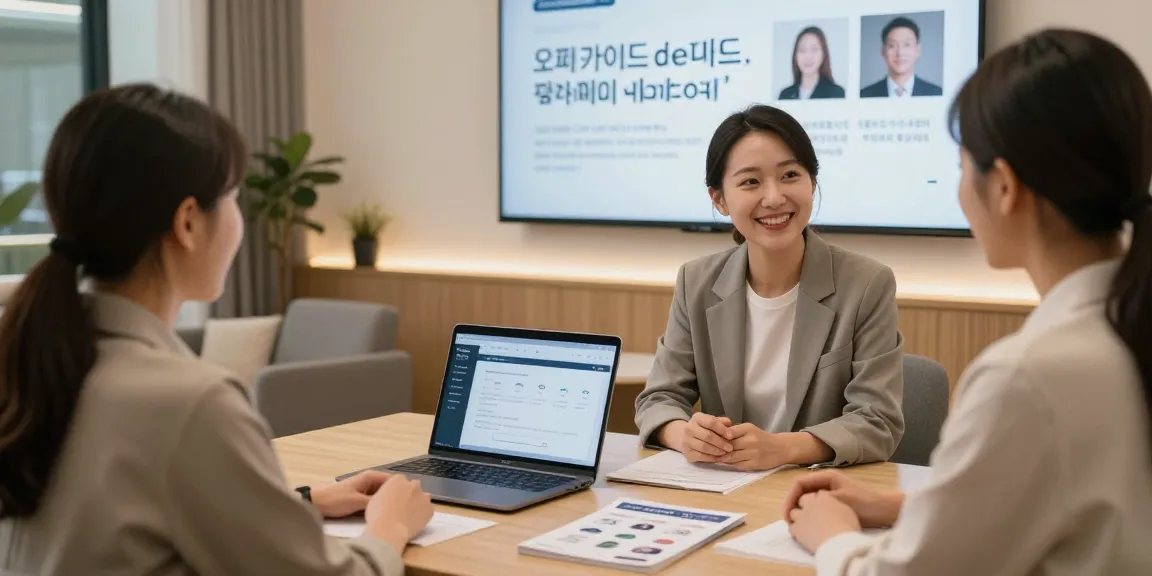Personalized 오피가이드 consultation with friendly advisor, showcasing supportive OP service.