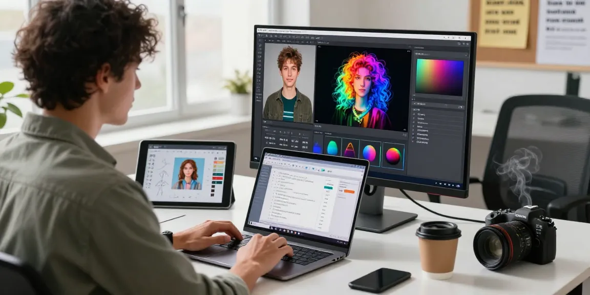 Analyze images with the free AI detector in a modern workspace.