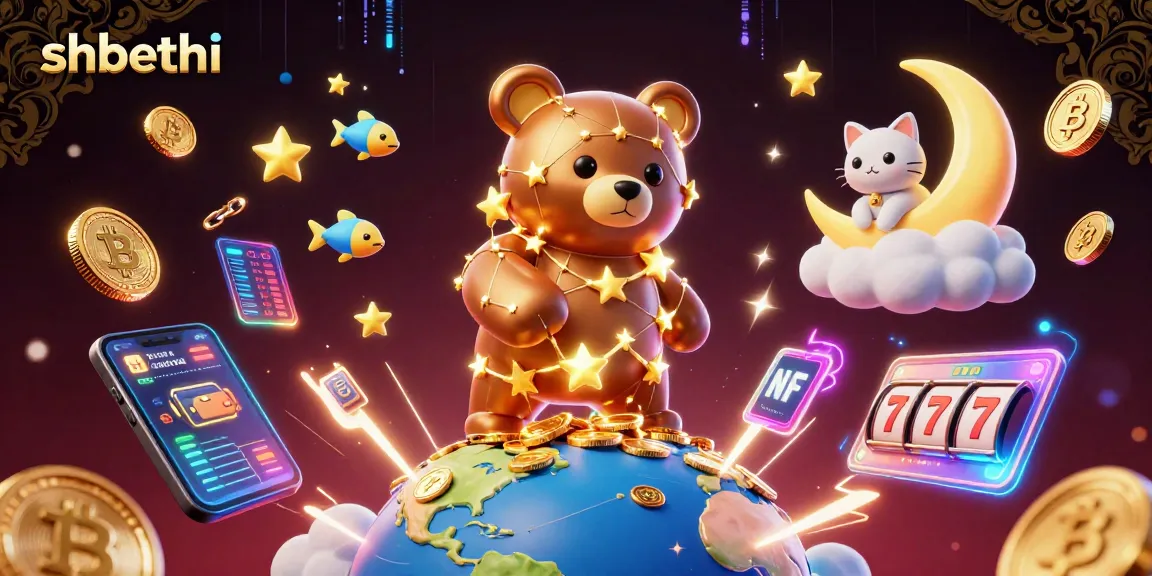 Experience endless thrills at shbethi with 3D cartoon elements showcasing a gaming universe.