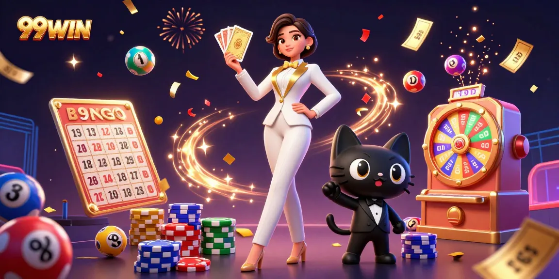 Win exciting games at 99WIN with colorful lottery balls and engaging casino elements.