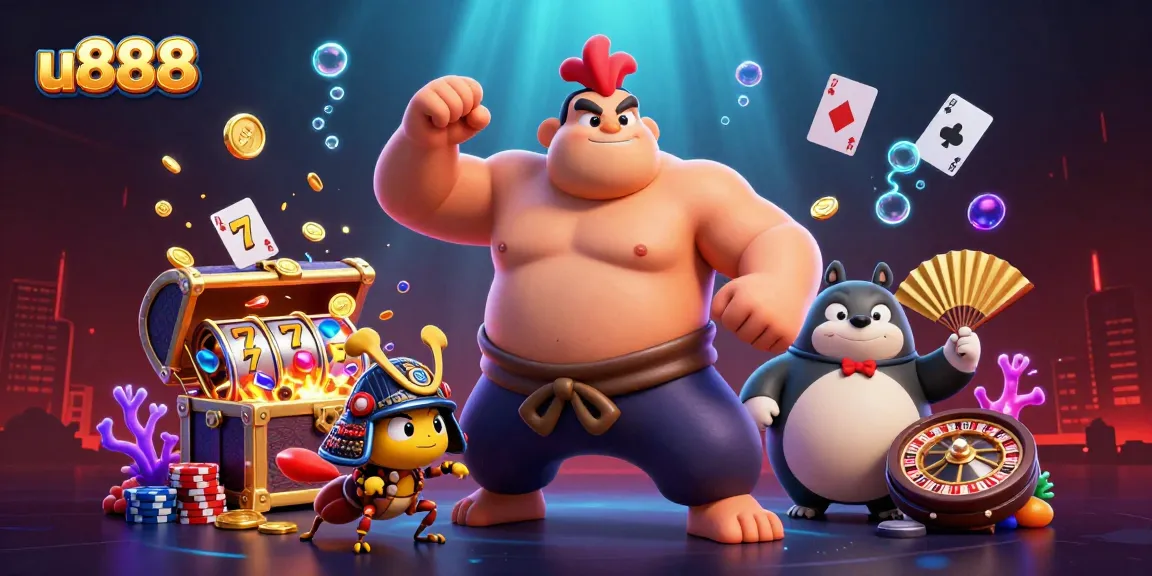 Experience thrilling gameplay at u888 with vibrant casino elements and a dynamic scene.