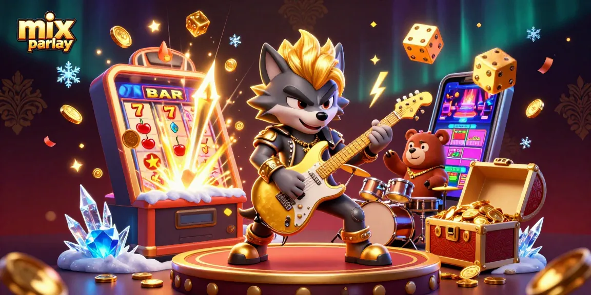 Experience mix parlay betting excitement with a vibrant 3D casino scene full of action.