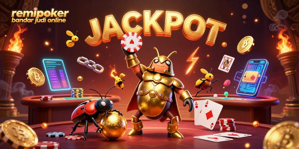 Engage with remipoker bandar judi online through an exciting poker scene featuring dynamic 3D elements.