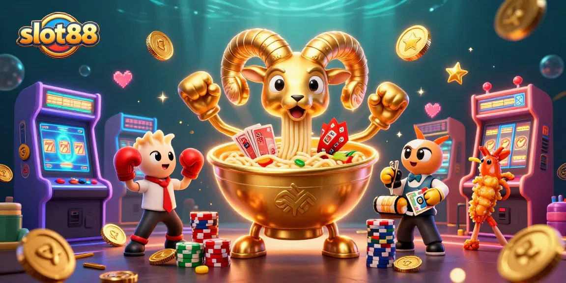 Engage with slot88 excitement in a vibrant 3D casino illustration featuring characters and game elements