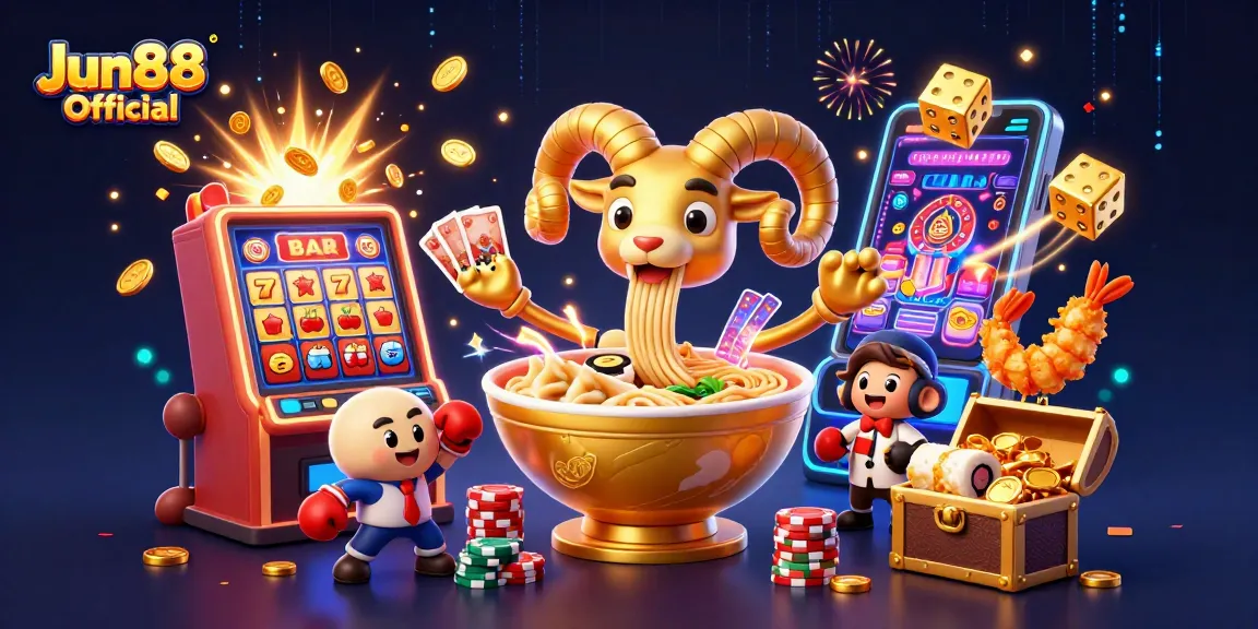 Experience the thrilling Jun88 Official online casino with vibrant characters and dynamic gameplay.