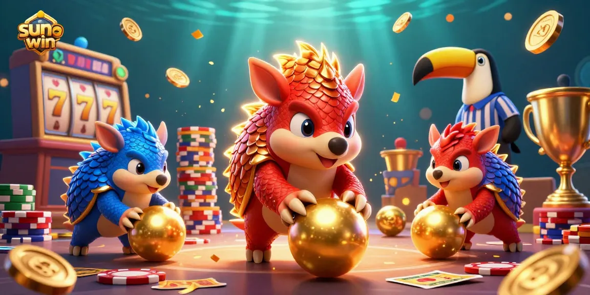 Experience thrilling moments with sun-win, where pangolins compete in a casino game, showcasing vibrant action.