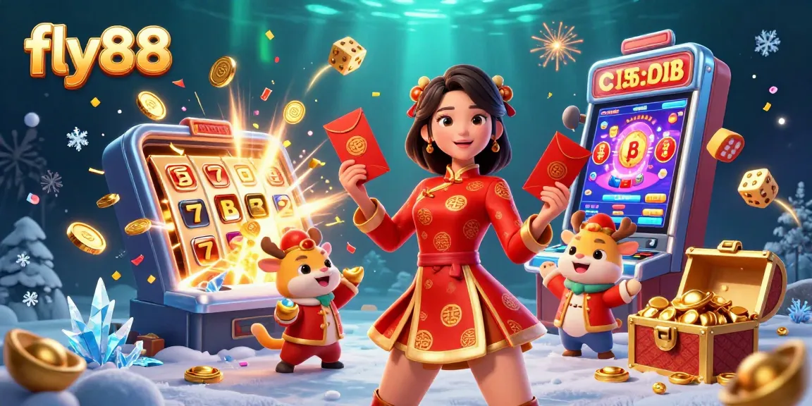 Experience the excitement of fly88 casino with a vibrant Lunar New Year celebration and thrilling game elements.