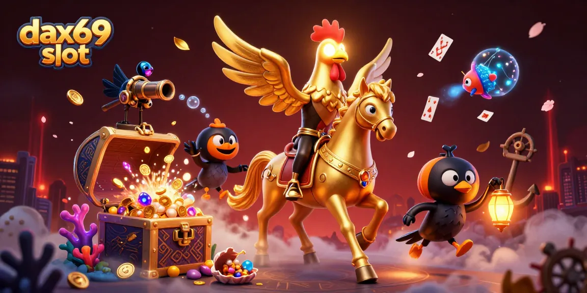 Menjalani peluang dengan dax69 slot dalam ilustrasi kasino 3D yang berwarna-warni dan mendebarkan