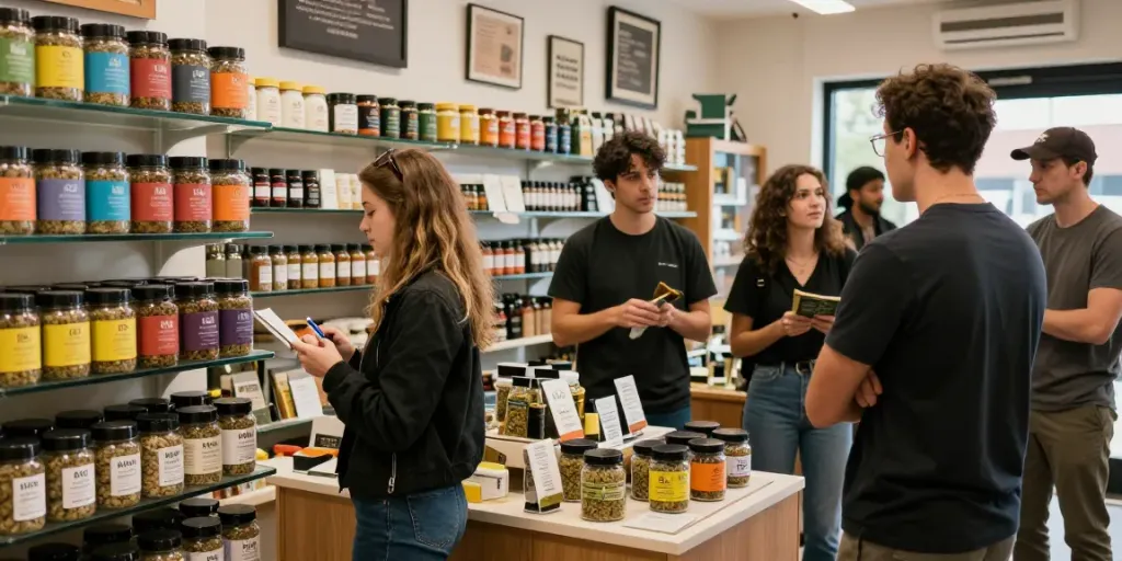 Exploring the best hash Canada has to offer in a vibrant cannabis store.