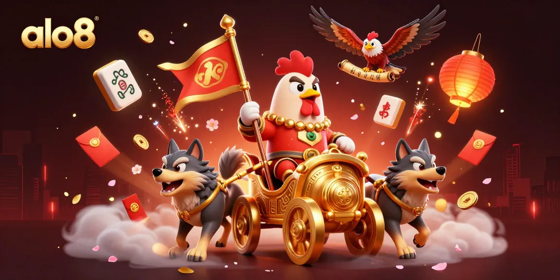 Experience thrilling action at alo8 with a dynamic, vibrant casino scene featuring unique characters and elements.