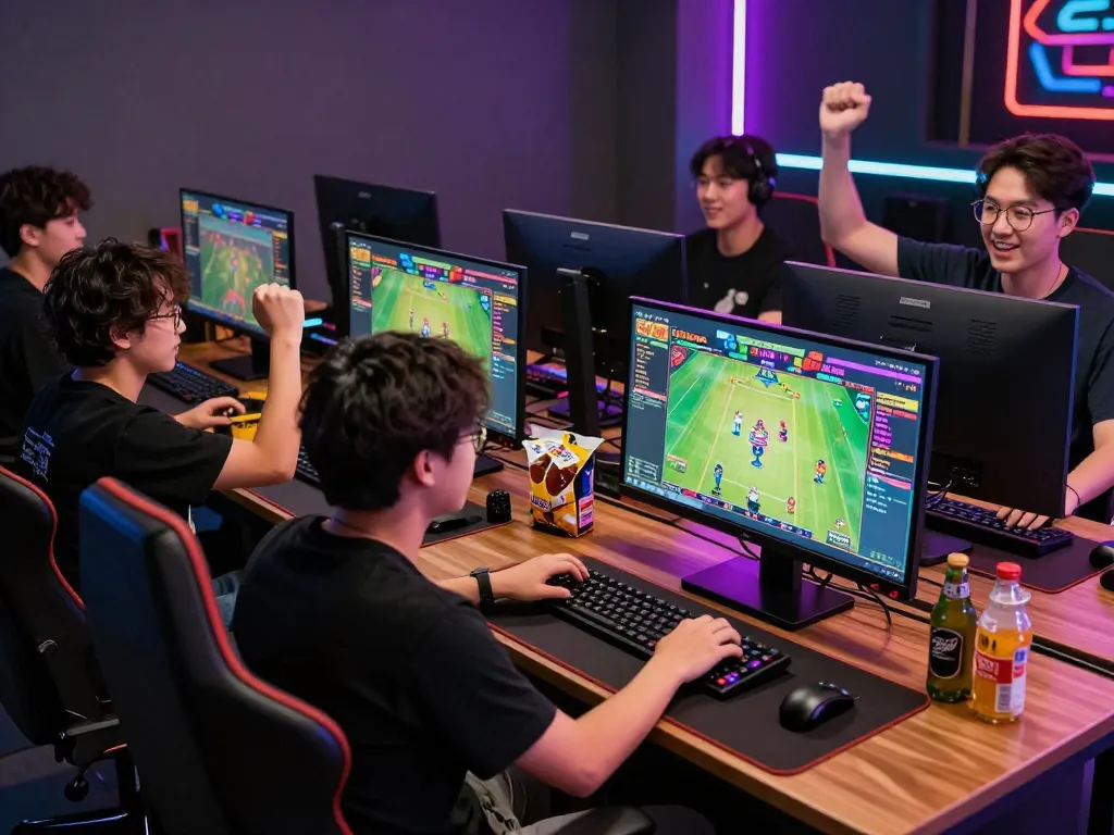 Engaging gaming scene with 8kbet displaying vibrant sports betting activities and energetic atmosphere.