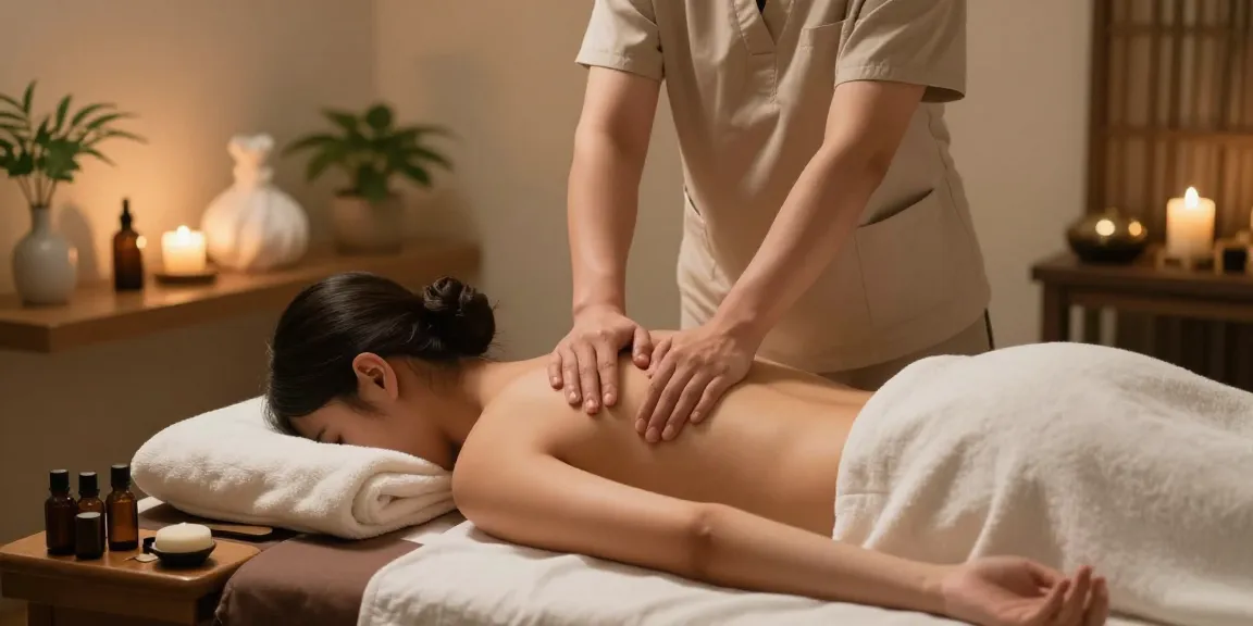 진주마사지 전문 관리사의 편안한 마사지 테라피 이미지