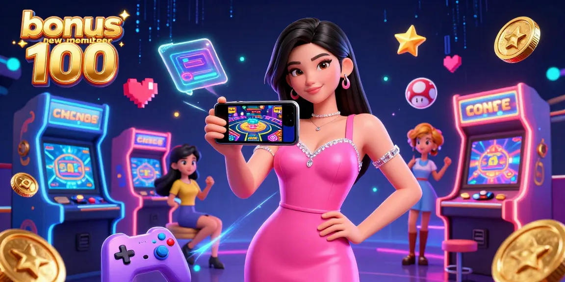 Experience excitement with the bonus new member 100 in this vibrant casino gaming scene.