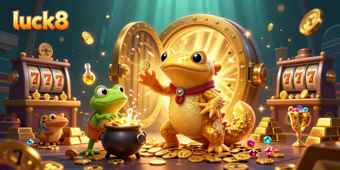 Experience the magic at luck8 with a golden salamander alchemist and treasure-filled slots.
