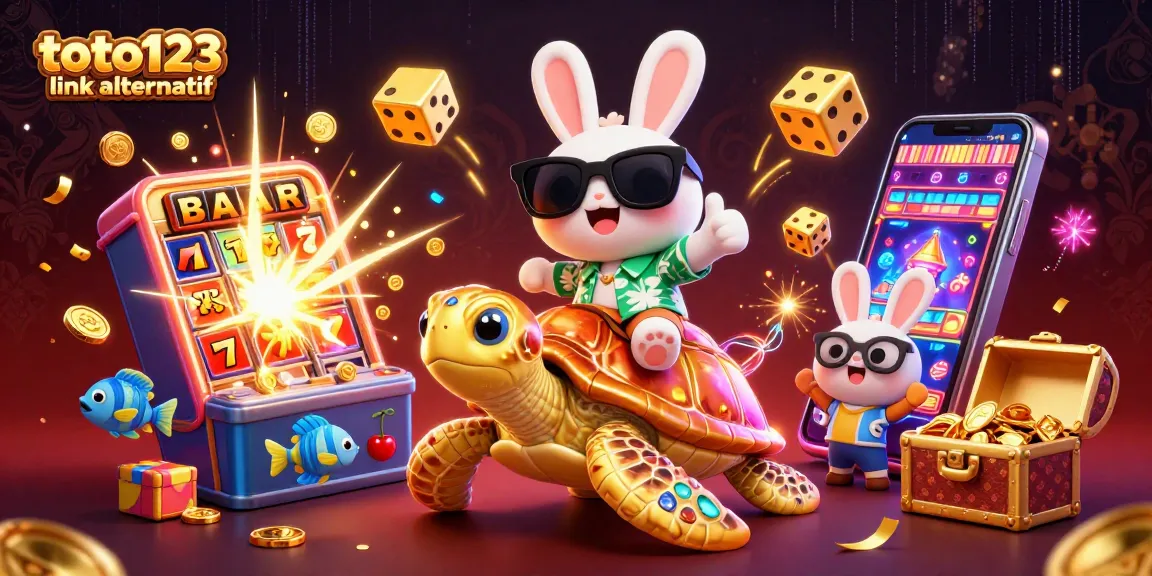 Experience the excitement of toto123 link alternatif with vibrant casino elements and playful characters