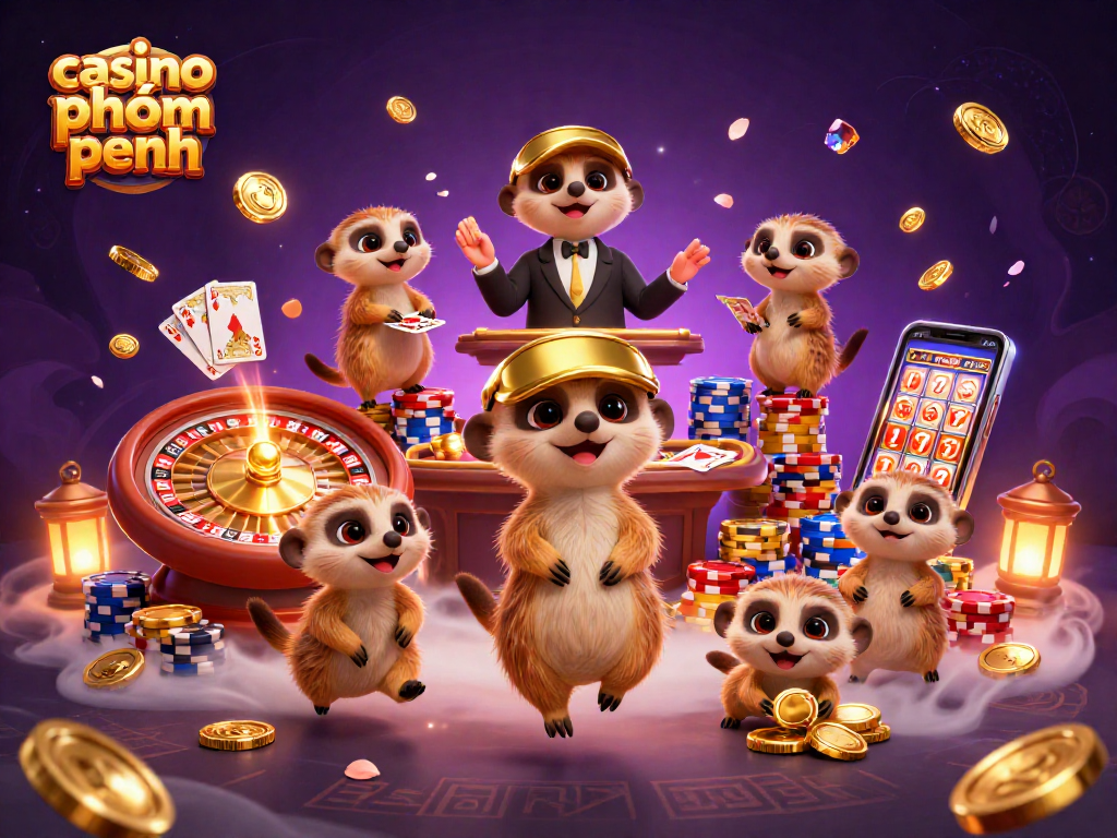 Experience the thrill of casino phnom penh with meerkats running a lively gambling operation.