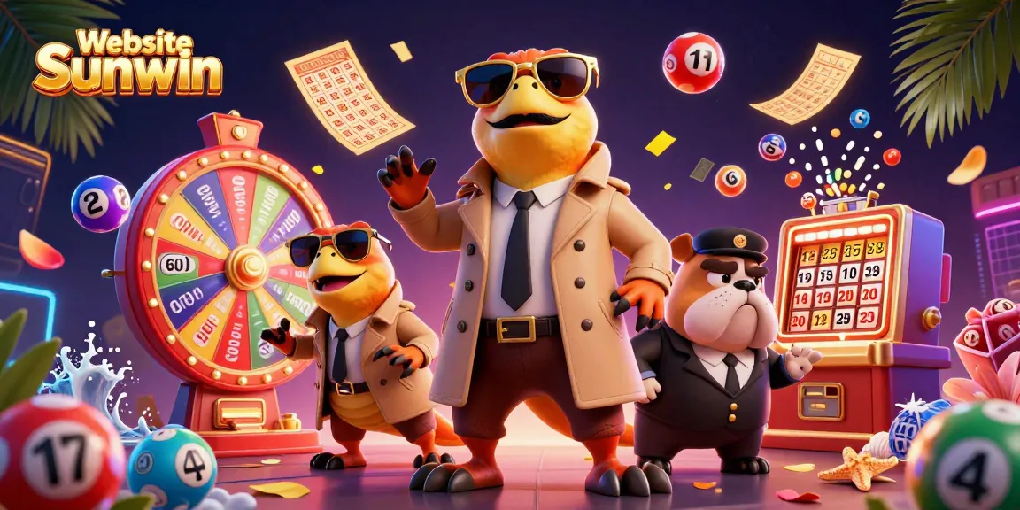 Experience thrilling games at Website Sunwin with vibrant lottery elements and raptors in a VIP casino.