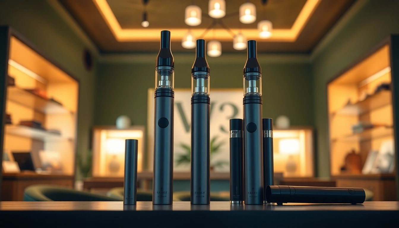 Showcasing premium Cannabis Vape products in a modern retail space with a sophisticated ambiance.
