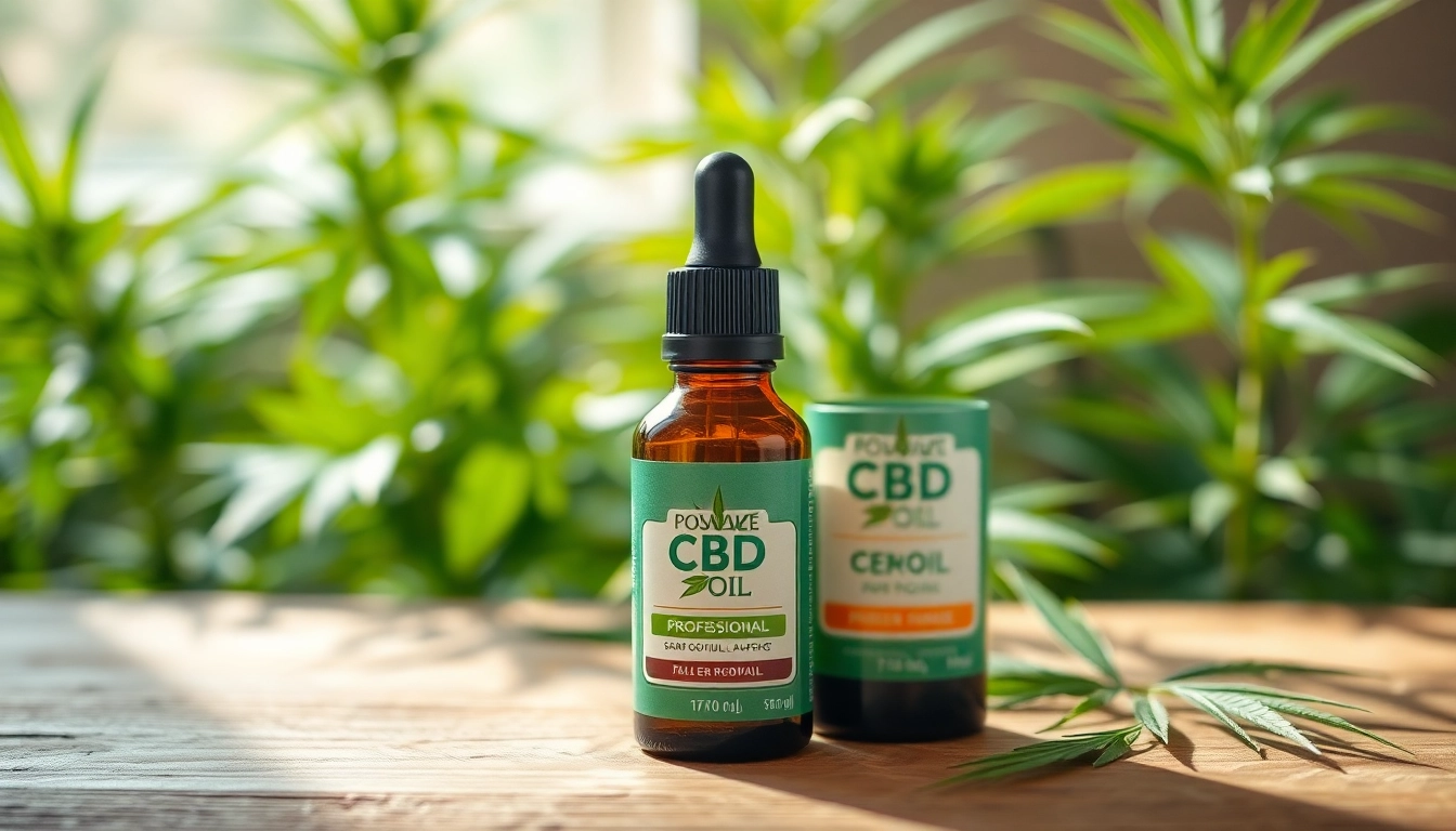 Showcasing CBD Oil in a serene setting with natural elements for a wellness-focused atmosphere.
