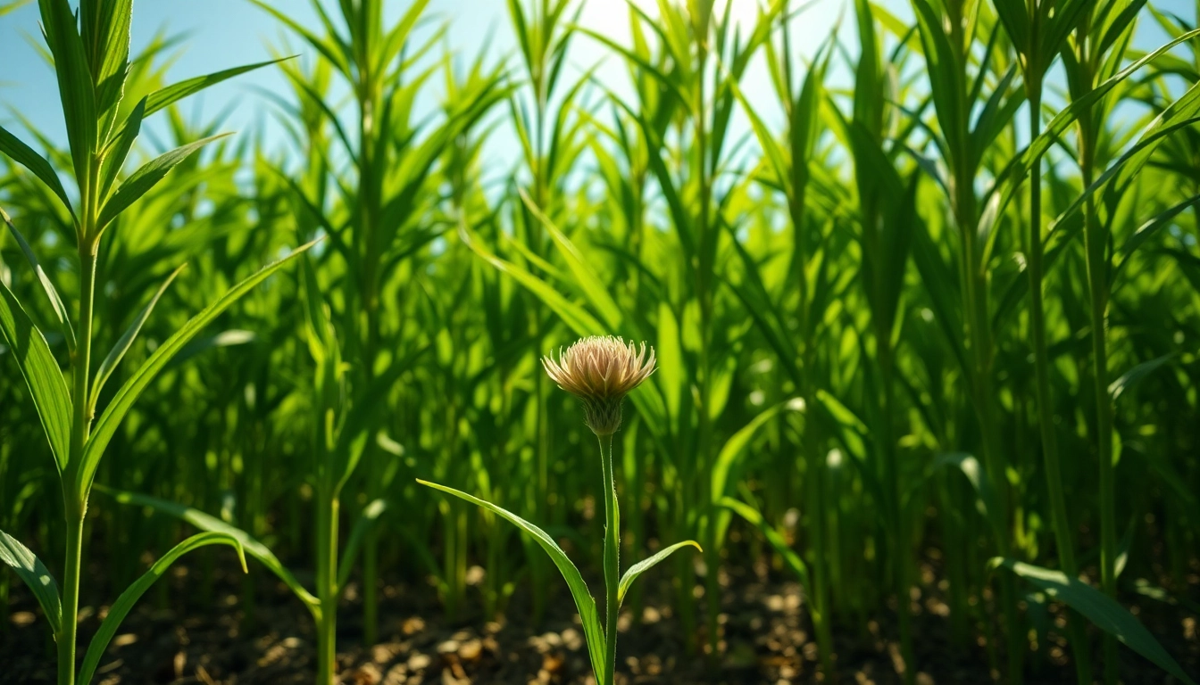 Harvesting organic hemp plants in green field showcasing their rich texture and health benefits.