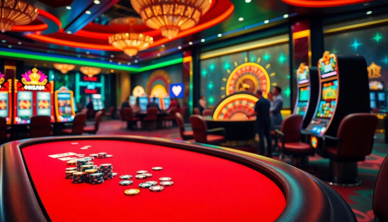 Engage with thrilling gameplay at raja toto88, featuring dazzling casino tables and slot machines.