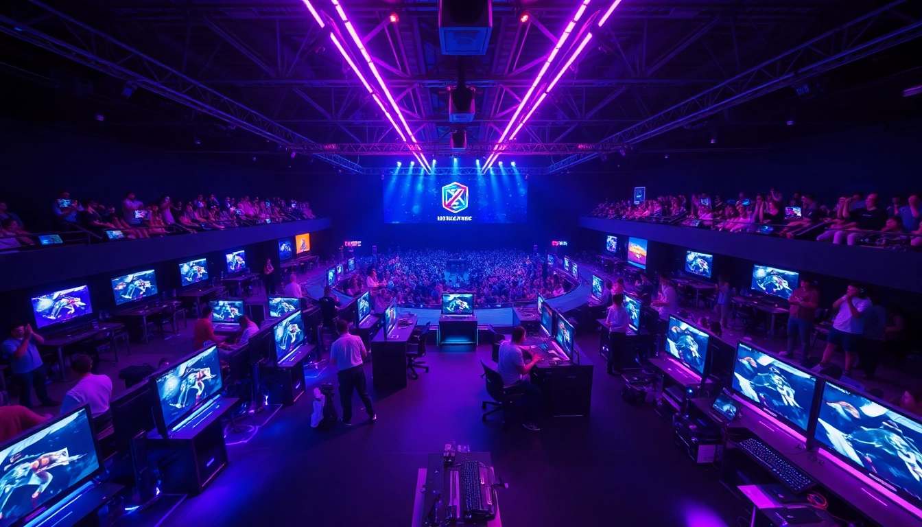 Exciting gaming arena featuring NK88 setups and players in action.